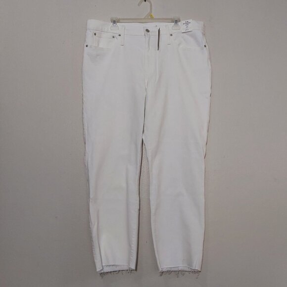 NWT! J. Crew High-Rise Slim Cropped Boyfriend Jean in White - 33 - Picture 2 of 11